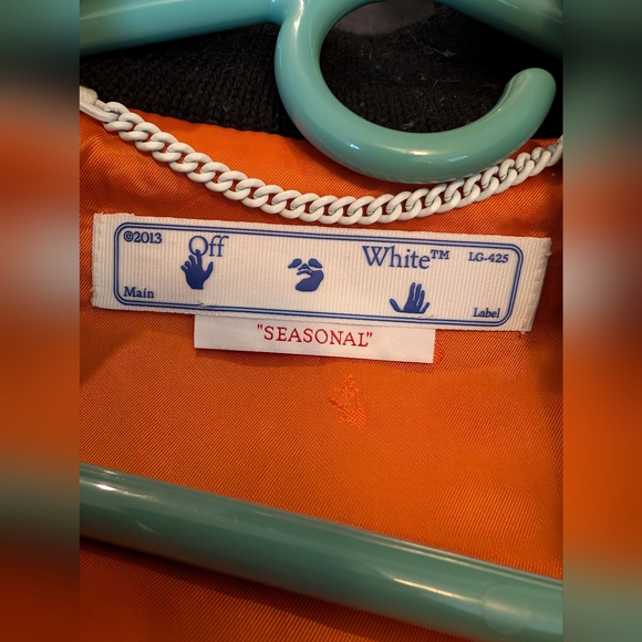 W/tags Deep Meditation off-white varsity jacket - Picture 9 of 15